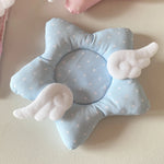tapis antidérapant kawaii pois rose bleu blanc papeterie étoile ailes duvetés mignon enfantin
