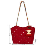 sac bandoulière toile rouge fleur blanche femme doux casual pince linge floral opacité