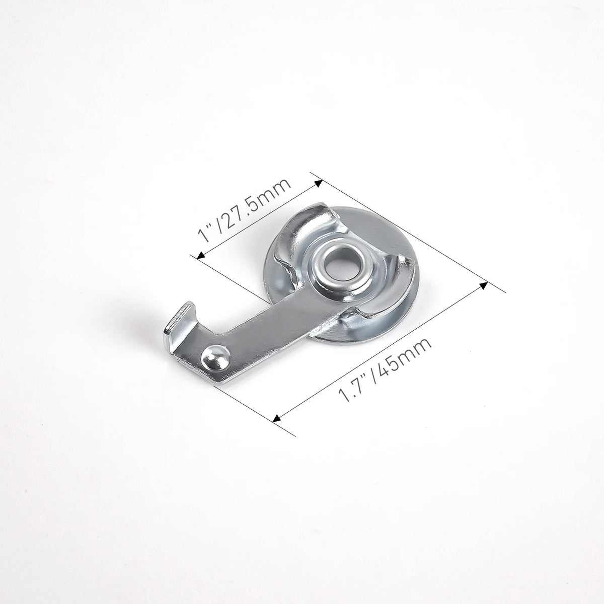 support rotatif rideau argenté moderne fixation mur compatible volet polonais