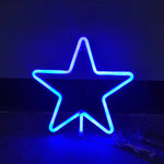 néons lumineux décoratifs cloche flocon arbre renne étoile couleurs vives câbles usb alimentation festive