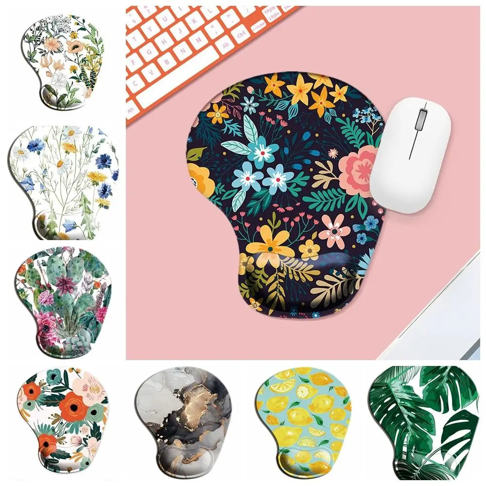 coussin souris ergonomique multicolore floral adhésif gamer portable abstraits motifs opaques