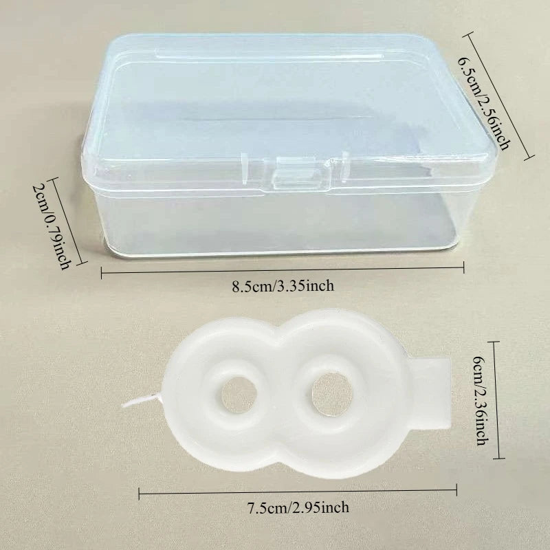 bougies decoratives pailletees blanc rose argenté festif tringle inclusion boite rangement transparente