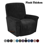 Housse fauteuil inclinable bleu noir gris jacinquée extensible moderne poche adhésif lavage machine