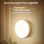 lampe nuit intelligente capteur présence led rechargeable adhésif blanc moderne veilleuse automatique urgence usb