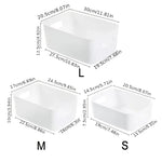 boîtes rangement blancs poignées réutilisables plastique pp modernes multifonctionnelles