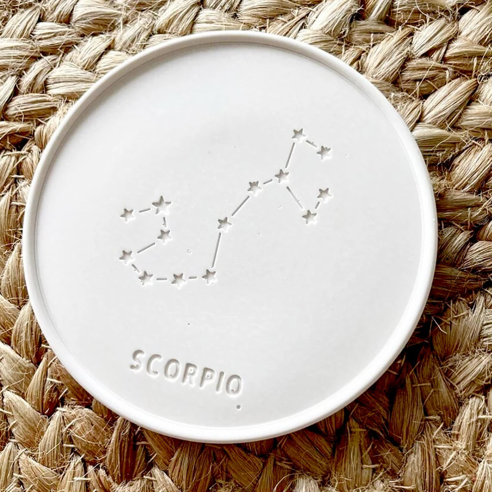 coasters silicone constellations zodiaque blanc noir rose bleu opacité minimaliste decoration interieur