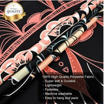 tapisserie murale japonaise anime moderne servantes motifs floraux rose noir blanc polyester grande chambre
