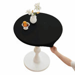 housse table moderne 60cm 80cm vert clair bleu beige élastique polyester resistant