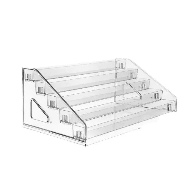 porte cd transparent moderne plastique clips rangement maison trois couche fixe