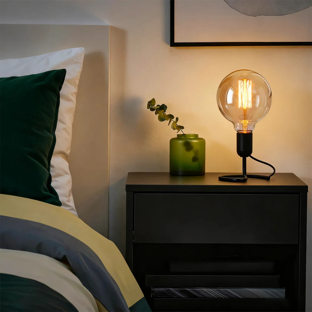 lampe table moderne interrupteur prise ue noir sans ampoule vintage
