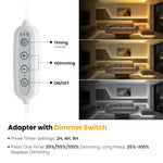 adaptateur led commutateur atténuation blanc moderne câble puissance 100cm prises eu uk us