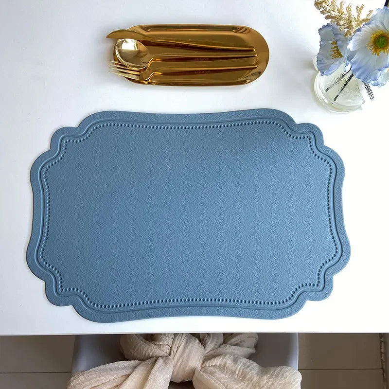 tapis table beige vert foncé orange noir bleu rondelles corde naturelle classique moderne respectueux