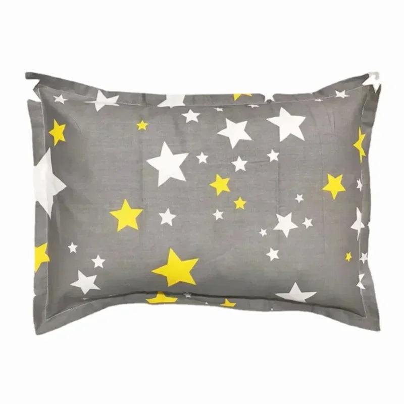 taies d'oreiller bébé 100% coton dessin animé étoiles feuilles moderne gris blanc jaune rose