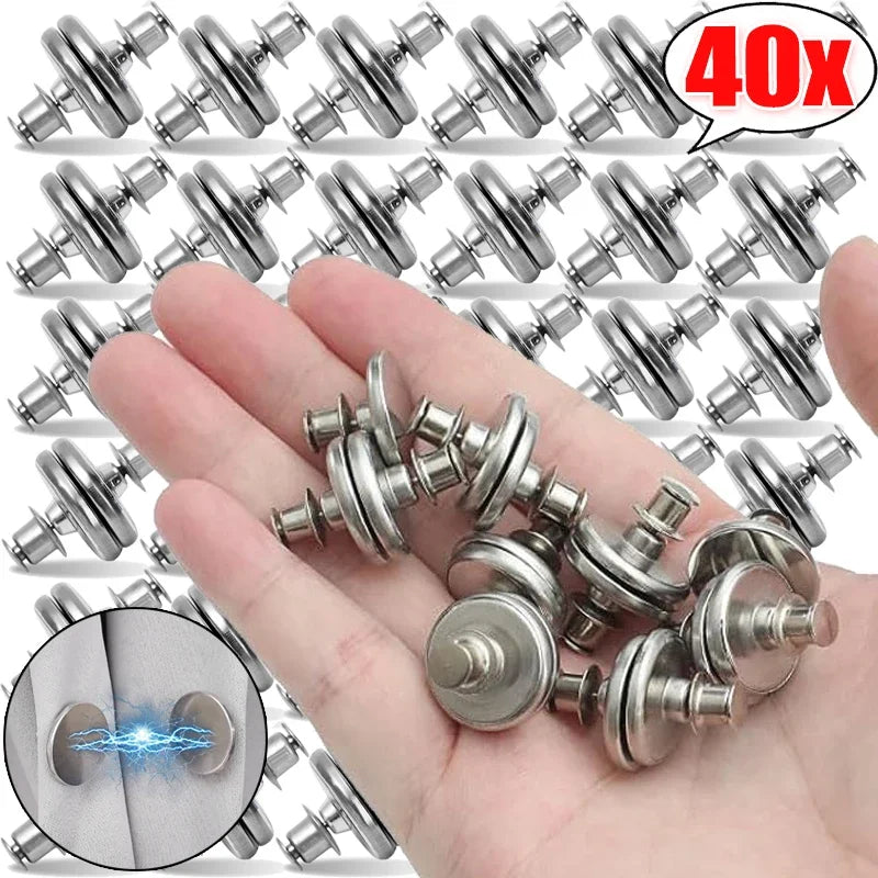 aimants magnétiques adhésifs argentés modernes rideaux 10 paires 17mm 20 paires 20mm 25mm 40