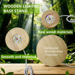 bases lumineuses décoratives modernes bois naturel couleurs variées télécommande optionnelle led usb blanc chaud