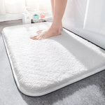 tapis bain microfibre épais blanc gris beige marron moderne salle bain absorbant antidérapant