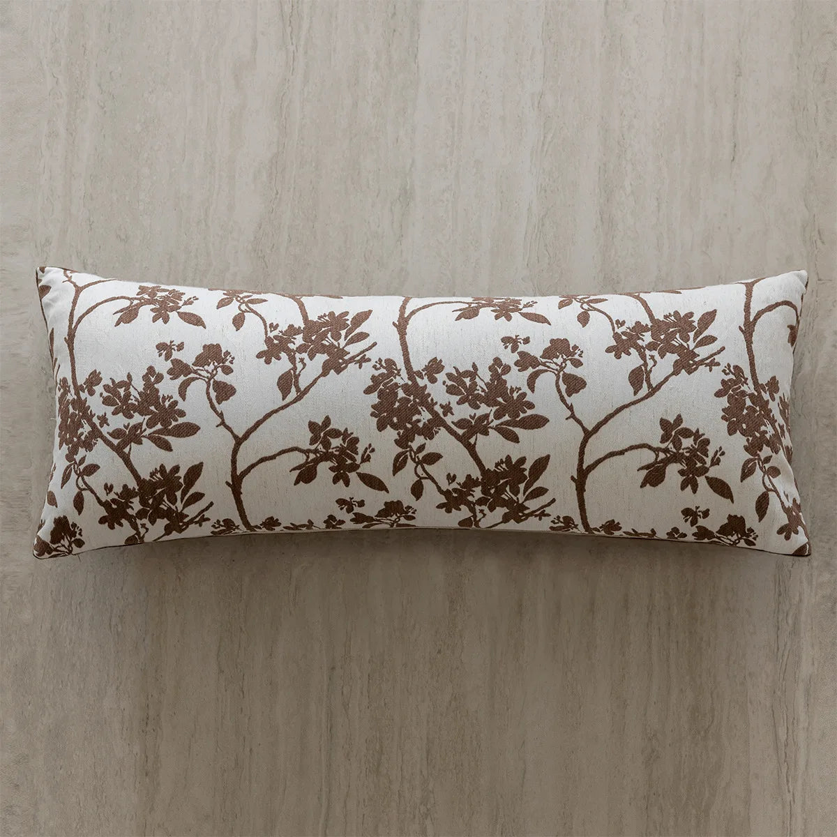 housse coussin adhésive moderne motif floral rectangle 35x90cm polyester decoration adhésif tassel opaque