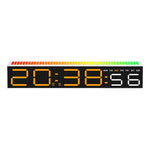 horloge led moderne réveil numérique lumière ambiance barre rythmique couleur réglable