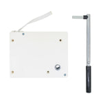 mètre ruban blanc pratique poignée noire mesure 120mm 32mm 152mm