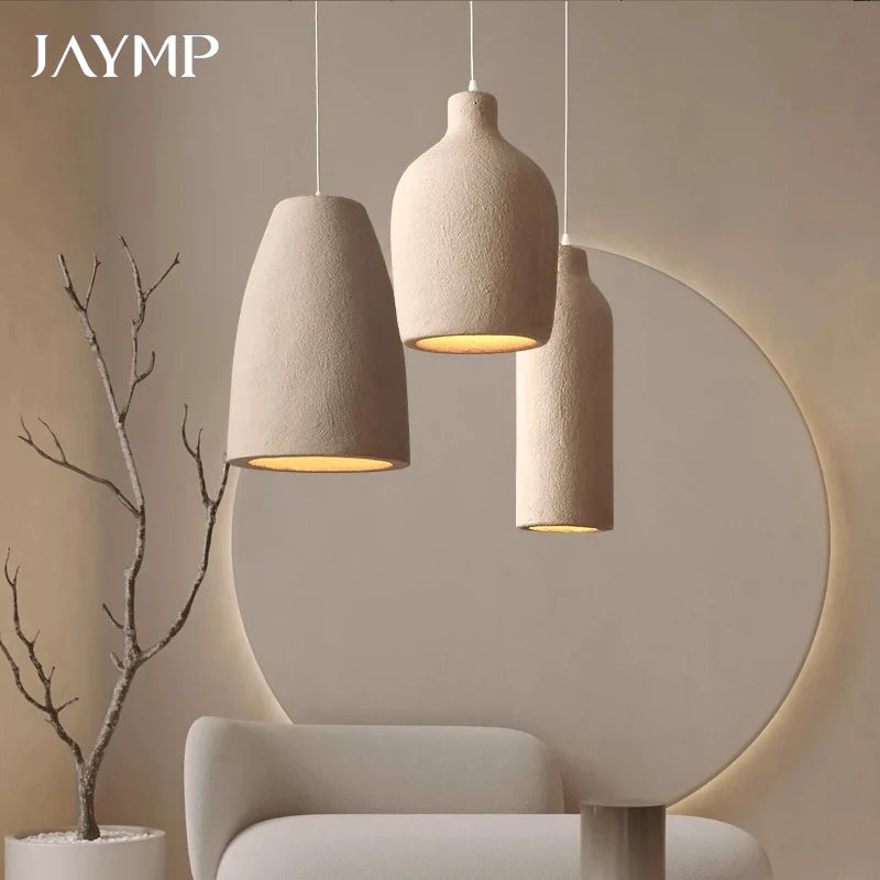 suspension lumineuse moderne beige clair texture granuleuse lampe suspendue salon salle manger