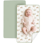 tapis change bébé fleurs animaux coton muslin couche impermécable doux moderne trisousse terry