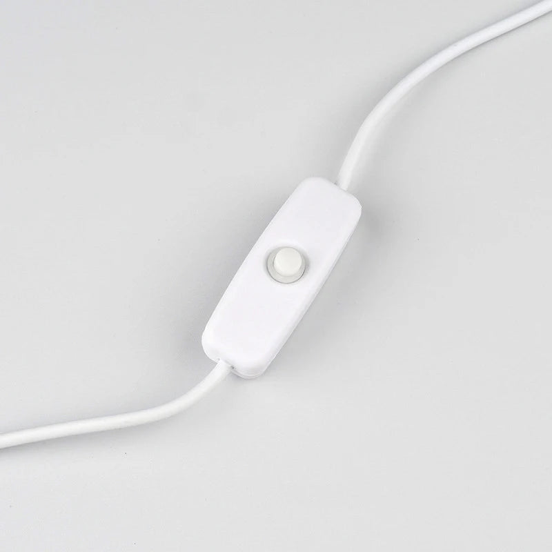 câble usb noir blanc interrupteur alimentation led fil électrique 5v moderne fonctionnel