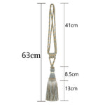 ruban fenêtre pompons beige bleu clair rayures classique opaques facile utiliser