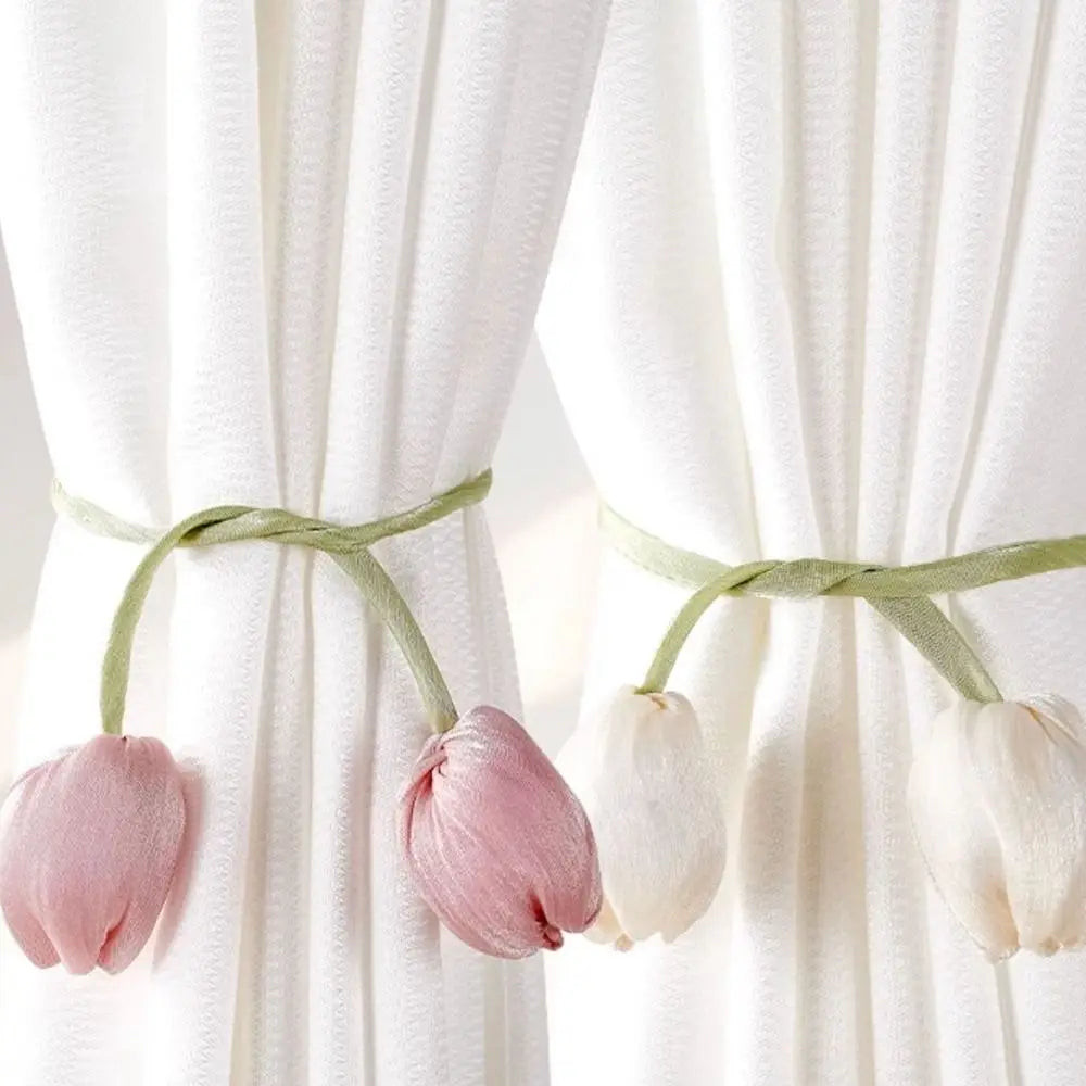 accessoires fenetre tulipe moderne rose violet blanc adhésif rideau polonais