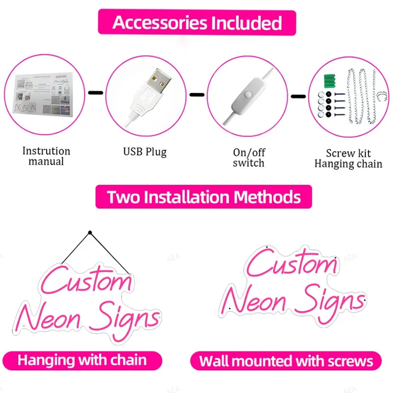 numéros lumineux led blanc transparent moderne minimaliste commutateur usb included kit visserie suspension