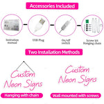 numéros lumineux led blanc transparent moderne minimaliste commutateur usb included kit visserie suspension