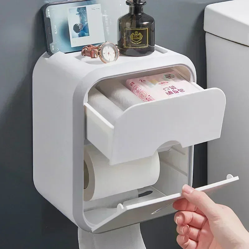 distributeur papier toilette moderne minimaliste adhésif blanc vert grille rétro