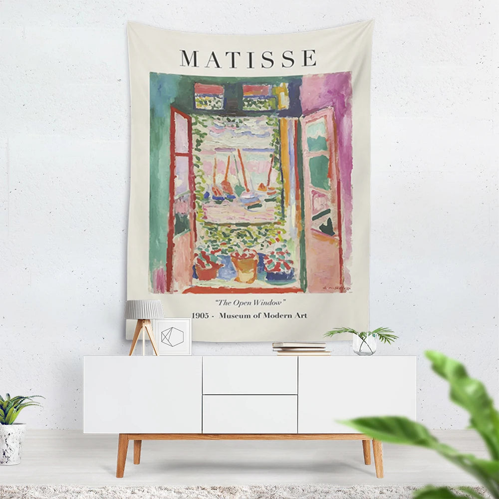 tapisserie mural moderne floral abstraite suspendue clips chambre décoration multicolore