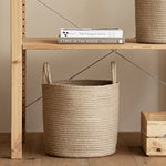 paniers rangement rotin pliables beige clair tissés utilisation multiple respectueux environnement moderne rustique poignées