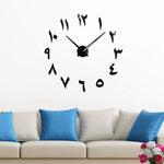 horloge murale décorative moderne abstraite 80cm argentée dorée noire aiguille
