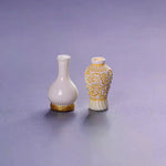 vases résine motifs floraux blanc vert rouge bleu
