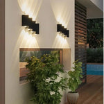 applique murale led noir géométrique contemporain éclairage mur fixé 90260v 60249 lumens chambre entrée