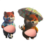 aimants réfrigérateur dessin animé chien chat orange gris rose mignon cartoon