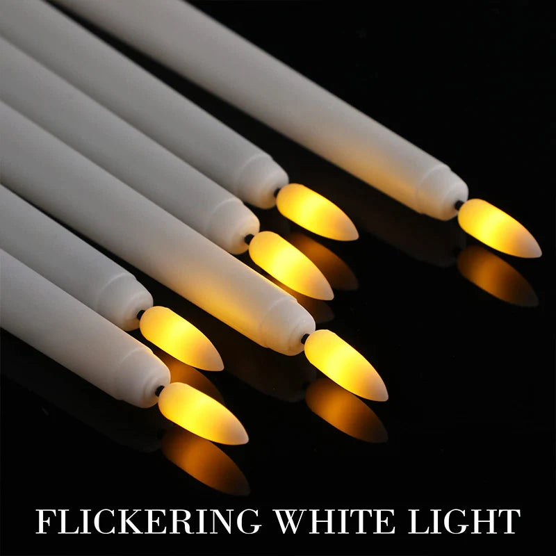 bougies led coniques sans flamme blanc modernes décoration mariage saint valentin dîner
