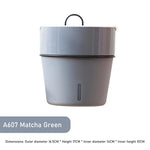 pots fleurs muraux double couche gris vert moderne crochets plante verte plastique pp