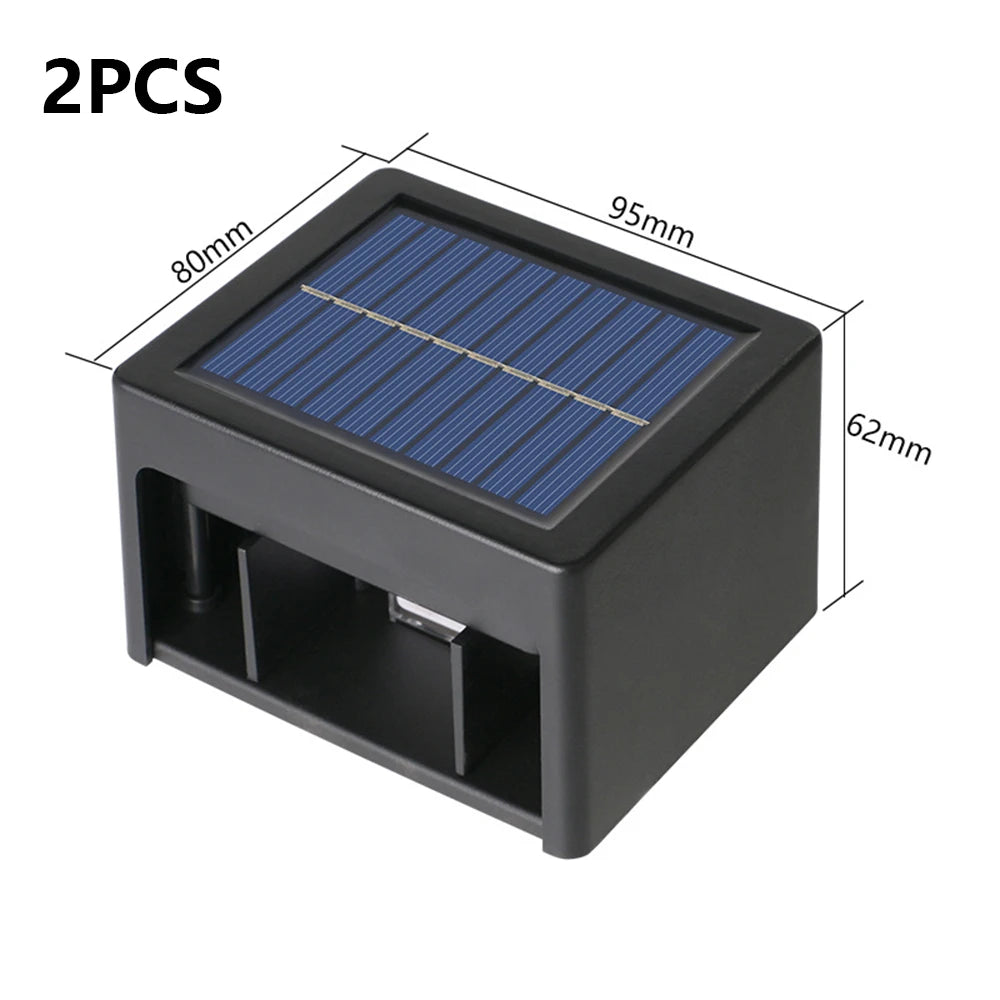 lampe solaire murale noire panneau bleu contemporain extérieure jardin decoration autoinstallation led étanche