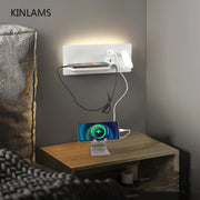 Applique murale LED sans fil USB pour salon et chambre, lampe de chevet moderne avec éclairage chaud