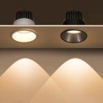 spots led encastrables alu blanc noir blanc doré grille refroidissement moderne adaptateur cable 64x57mm