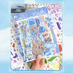 autocollants 3d diy scènes saisonnières printemps été automne hiver illustrées cartes scènes stickers