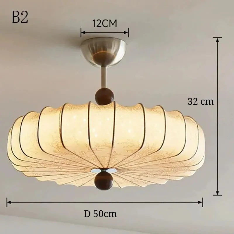 luminaire tissu vintage moderne beige marron motifs floraux opacité variable éclairage quotidien chambre couloir