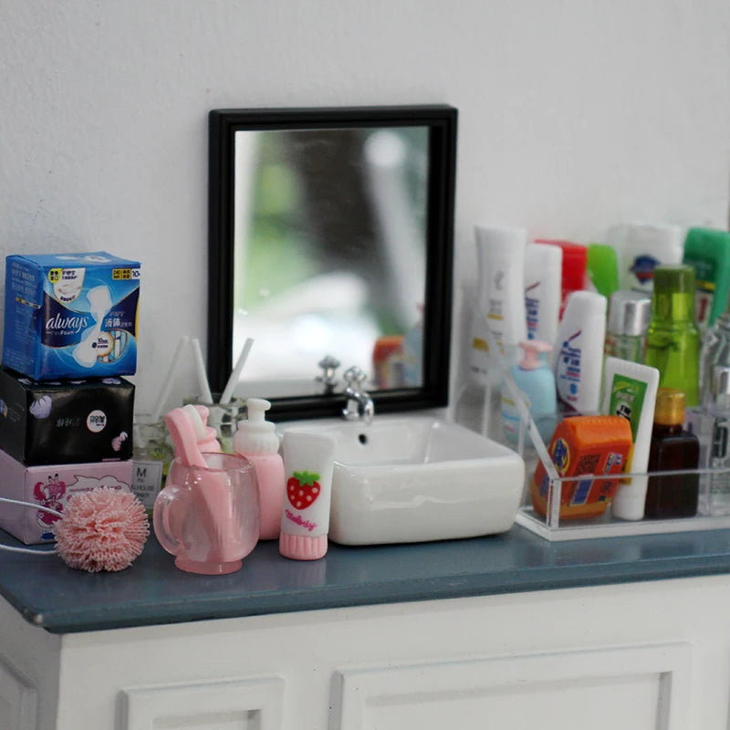 miniatures produits soins personnels rose blanc motifs fruits coeurs cartoon mignon ensemble ACCESSOIRE POUPEE