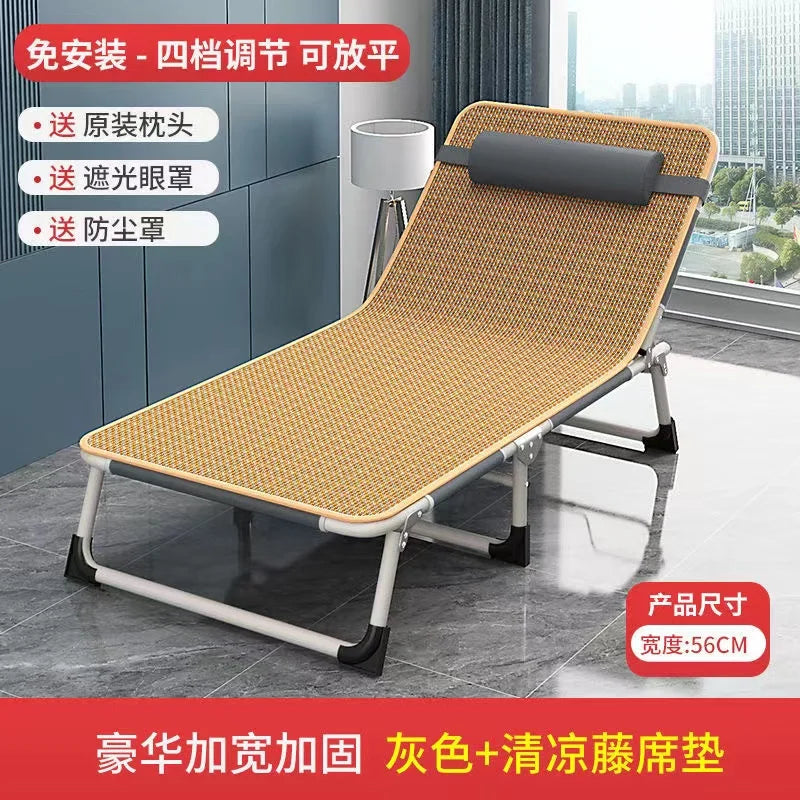 lit pliant gris moderne coussin tête poignées oxford cloth pliable autonomeextérieur camping sieste