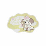 tapis rose clair blanc chaton nuages good night baby moderne chambre enfant résistant
