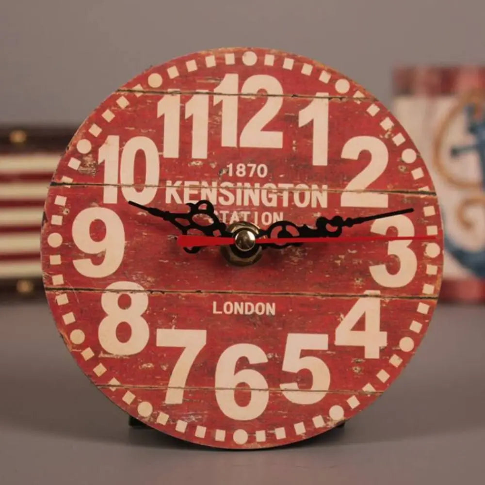 horloge murale vintage multicolore motifs floraux chiffres couleur salon européenne antique