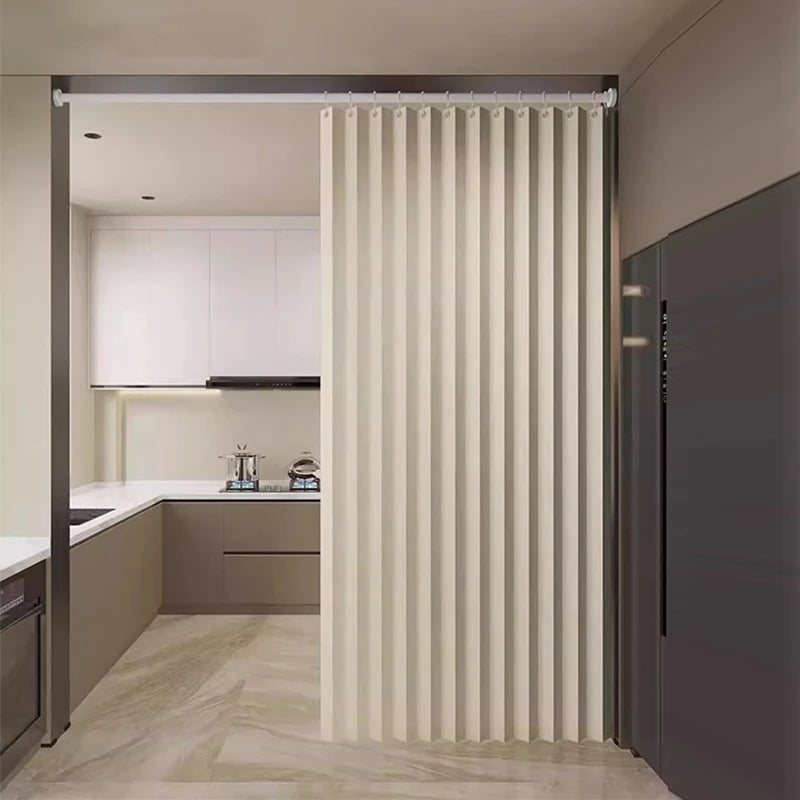 rideau plissé polyester beige clair moderne opacité bandage type hook 100x180cm 150x200cm