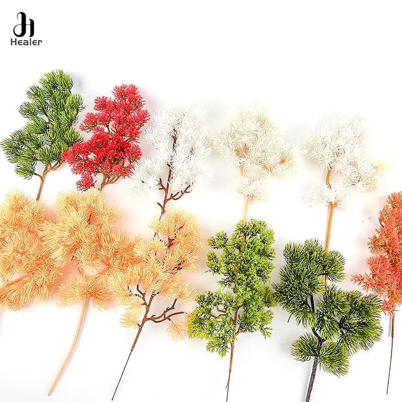 branche artificielle verte feuilles pointues décoration intérieure tringle naturelle plastique exposition maison